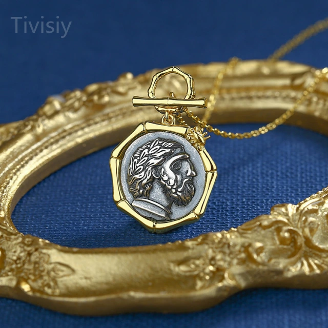 Zeus, King of the Gods and Philip Horseback Coin Necklace